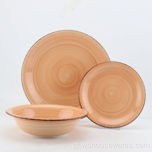 Χονδρικό προσαρμοσμένο χέρι ζωγραφική Stoneware Dinneret